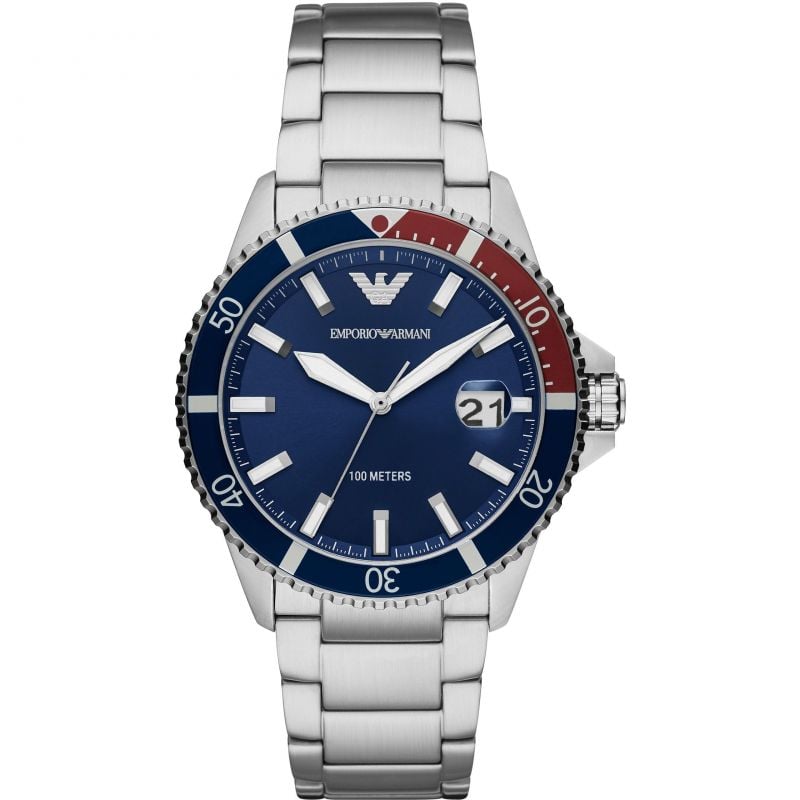 Emporio Armani Men's Diver Steel Blue Watch - AR11339